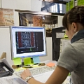 Ufficio tecnico reparto laser, stabilimento Berti a Villa del Conte Italia.