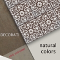 collezione I DECORATI in versione manganese per un abbinamento con colori neutri e naturali il decoro dec moresco V09