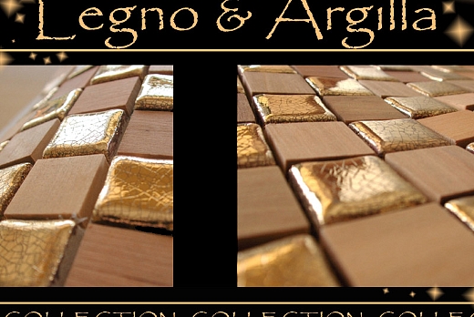 Gaiardoni Piergiorgio mosaico oro/legno - 1