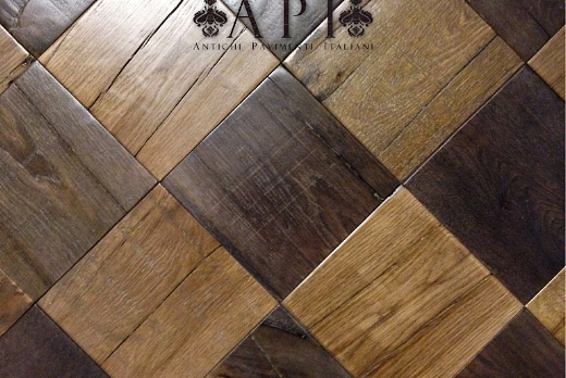 A P I - Antichi Pavimenti Italiani Pavimento in legno antico a dama - 1