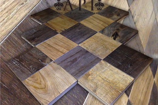 A P I - Antichi Pavimenti Italiani Pavimento in legno antico a dama - 2