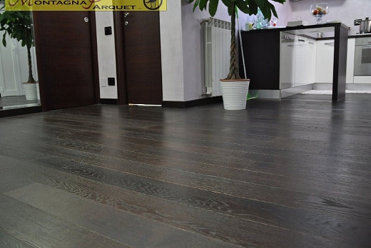 Montagna Parquet Plancia Prefinita 2 strati Rovere Tinto Wengè - 1