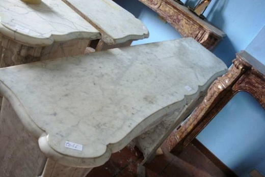Caminetti Antichi Artis POMPADOUR PIED GALBE’ IN MARMO BIANCO CARRARA - 4
