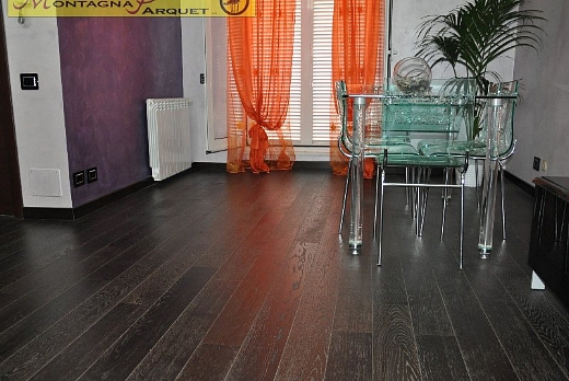 Montagna Parquet Plancia Prefinita 2 strati Rovere Tinto Wengè - 2