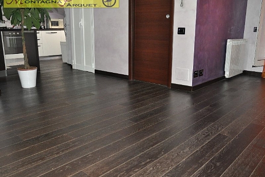 Montagna Parquet Plancia Prefinita 2 strati Rovere Tinto Wengè - 3