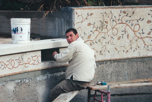 La Bottega delle Arti Antiche Mosaici romani anticati con inserti di coccio pest - 3