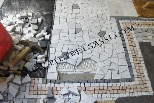 Pietre e Sassi pavimento in palladiana e mosaico di marmo - 4