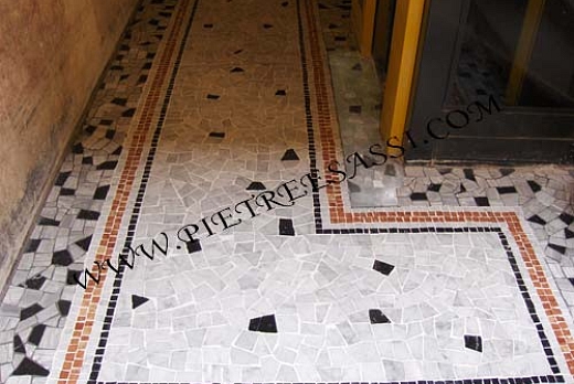 Pietre e Sassi pavimento in palladiana e mosaico di marmo - 6