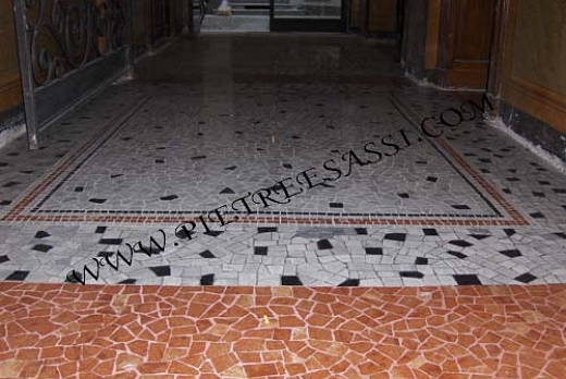 Pietre e Sassi pavimento in palladiana e mosaico di marmo - 7