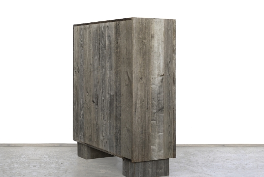 INTEMPERIE - Credenza in rovere antico originale e abete antico grigio originale. L150xP53xH170